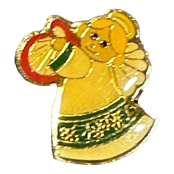 Vintage Button Covers 80s Cloisonne Christmas Button Covers - Set of 5 - Picture 4 of 12